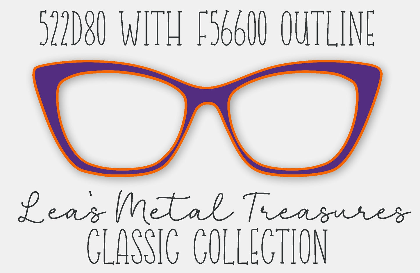 522D80 WITH F56600 Outline Eyewear Frame Toppers