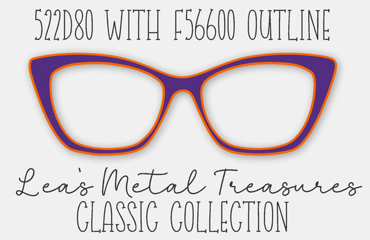 522D80 WITH F56600 Outline Eyewear Frame Toppers