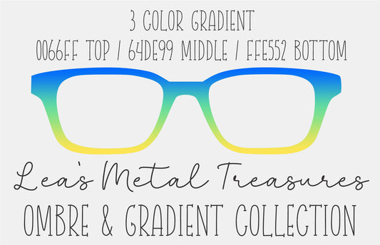 3 color gradient sunny skies Eyewear Frame Toppers COMES WITH MAGNETS
