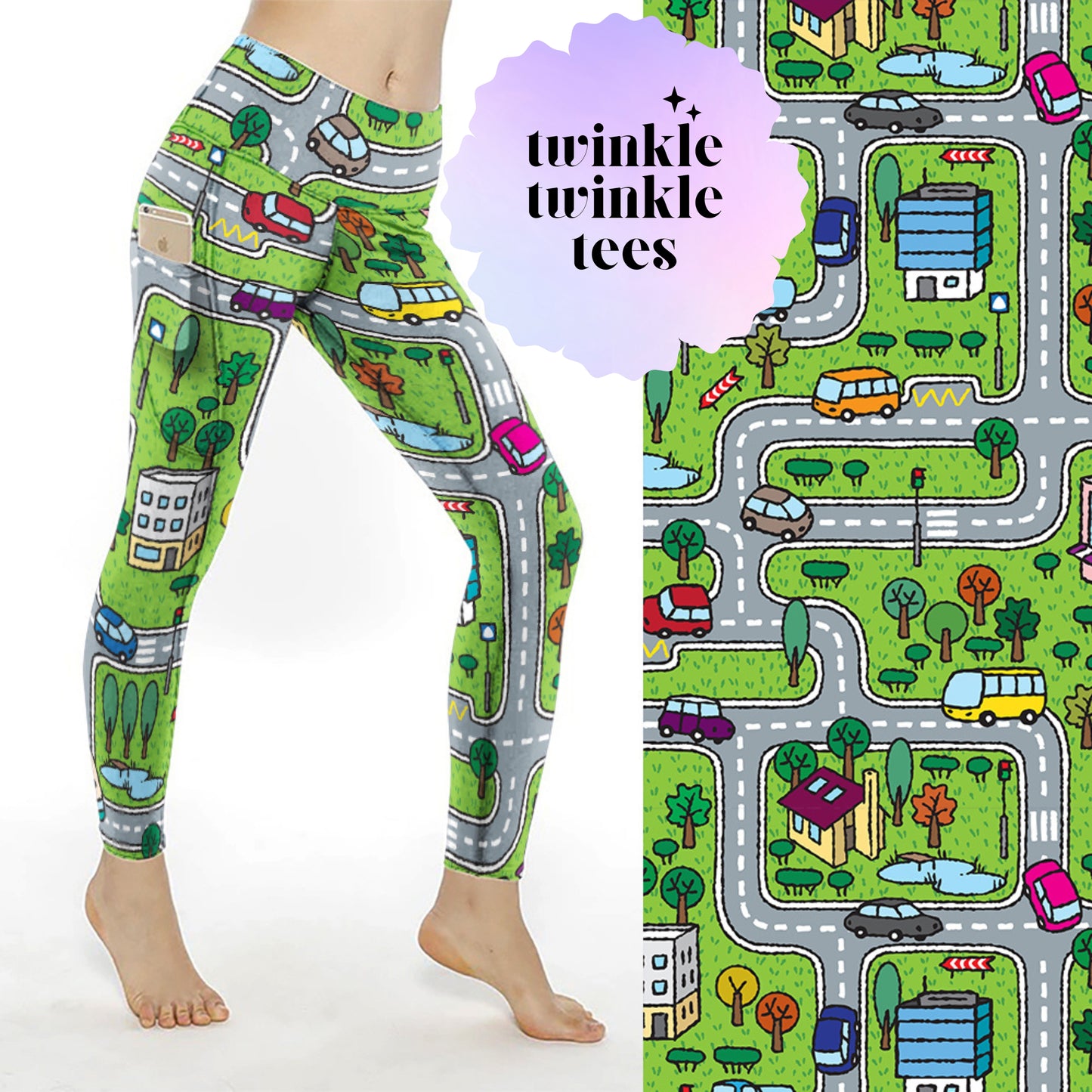 Kids City Rug Women's Pocket Leggings