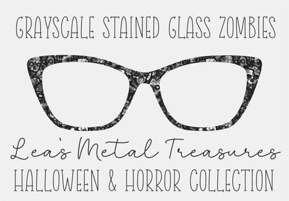 Grayscale stained glass zombies  Eyewear Frame Toppers COMES WITH MAGNETS