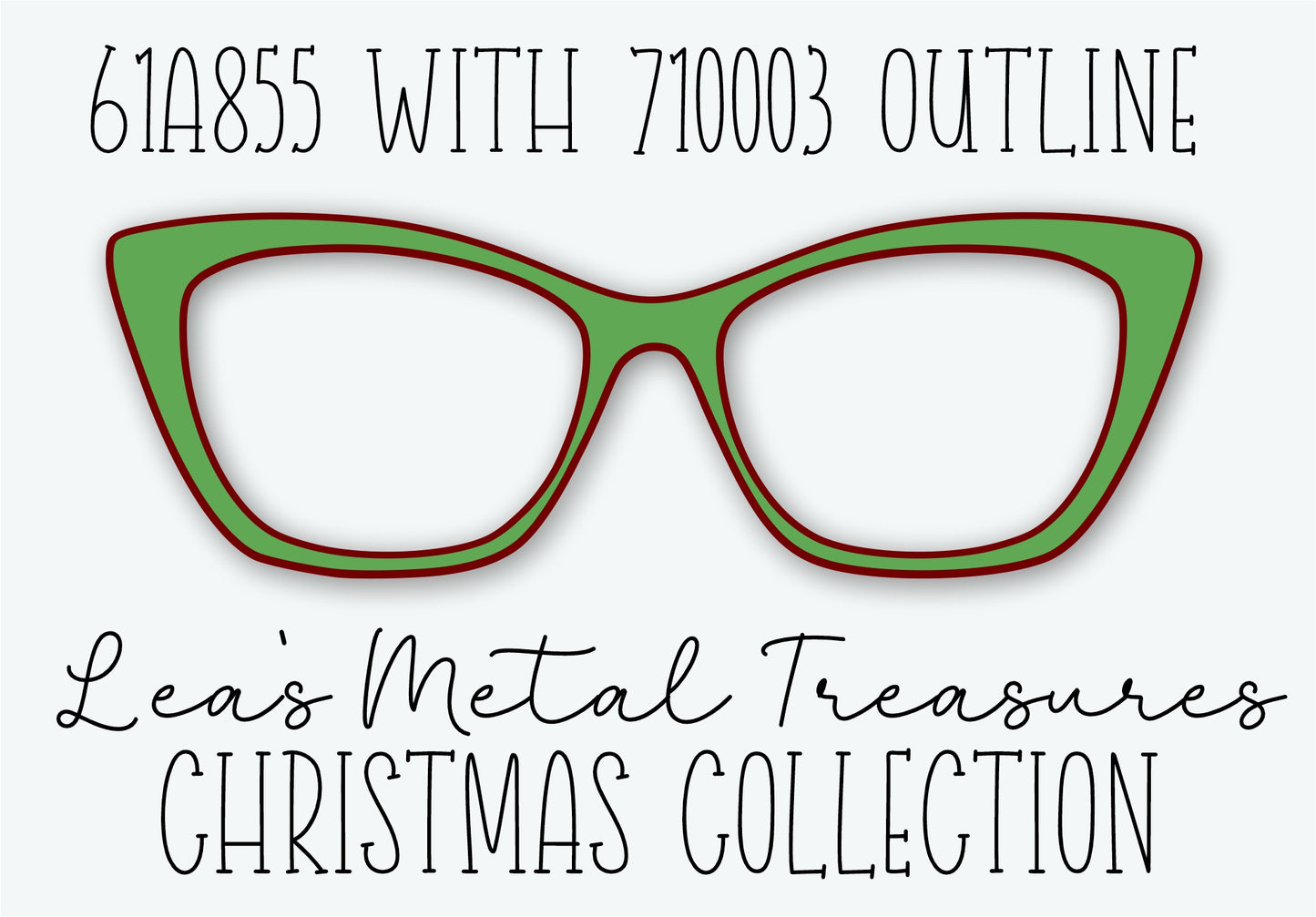61A855 WITH 710003 OUTLINE Eyewear Frame Toppers