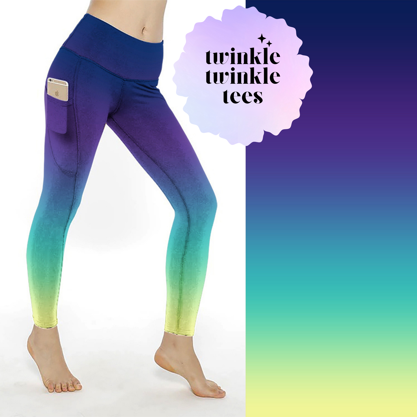 Positive Energy Gradient Full Length Pocket Leggings