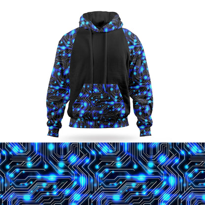 Circuit Board Pullover Hoodie