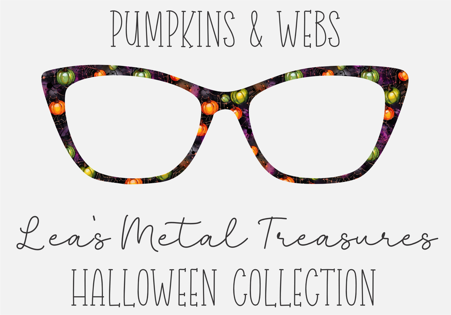 Pumpkins & Webs Eyewear Frame Toppers Comes WITH MAGNETS