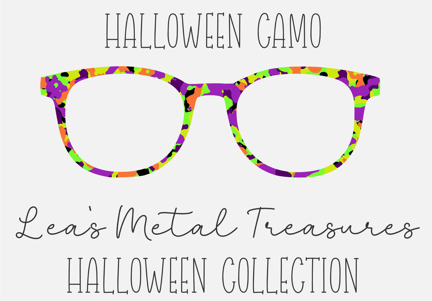 Halloween Camo Eyewear Frame Toppers COMES WITH MAGNETS