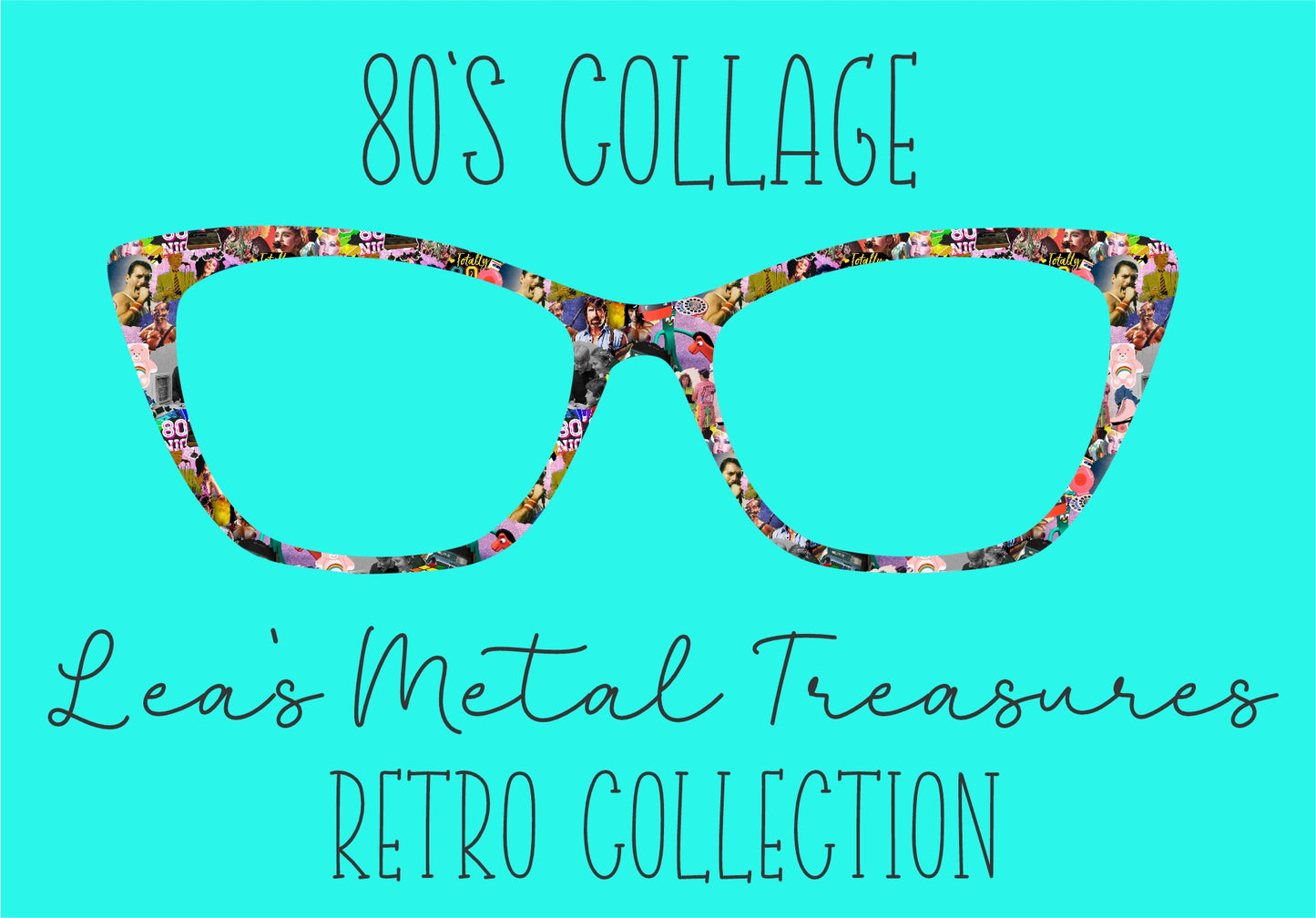80S COLLAGE Eyewear Frame Toppers COMES WITH MAGNETS