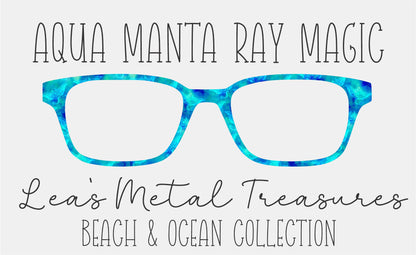 Aqua manta ray magic Eyewear Frame Topper