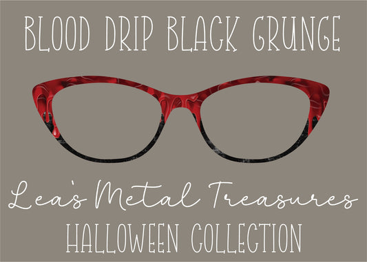 Blood drop black grunge Eyewear Frame Toppers COMES WITH MAGNETS