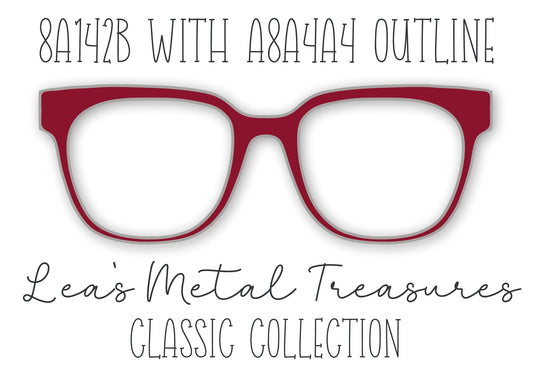 8a142b with a8a4a4 Outline Eyewear Frame Toppers