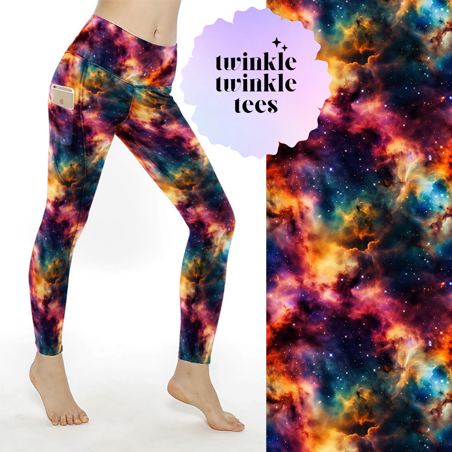 Dark Galaxy Full Length Pocket Leggings
