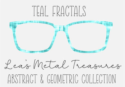 Teal Fractals Eyewear Frame Toppers COMES WITH MAGNETS