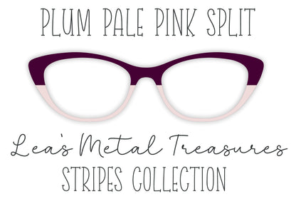 Plum pale pink split Eyewear Frame Toppers COMES WITH MAGNETS