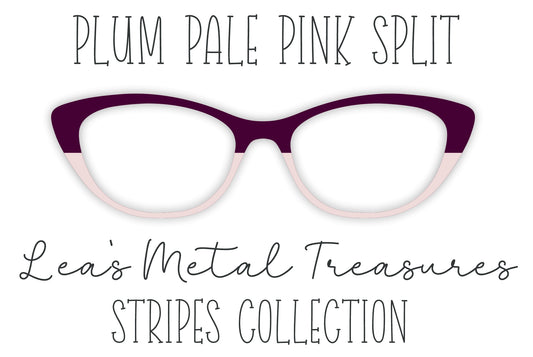 Plum pale pink split Eyewear Frame Toppers COMES WITH MAGNETS
