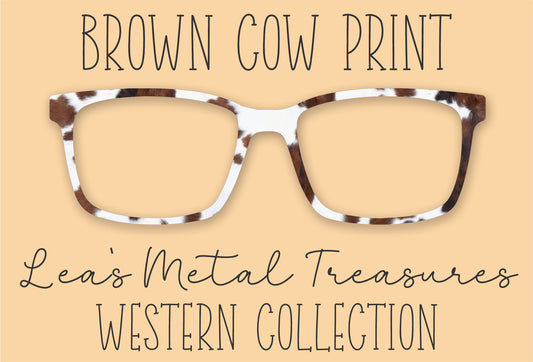 Brown Cow Print Eyewear Frame Toppers COMES WITH MAGNETS
