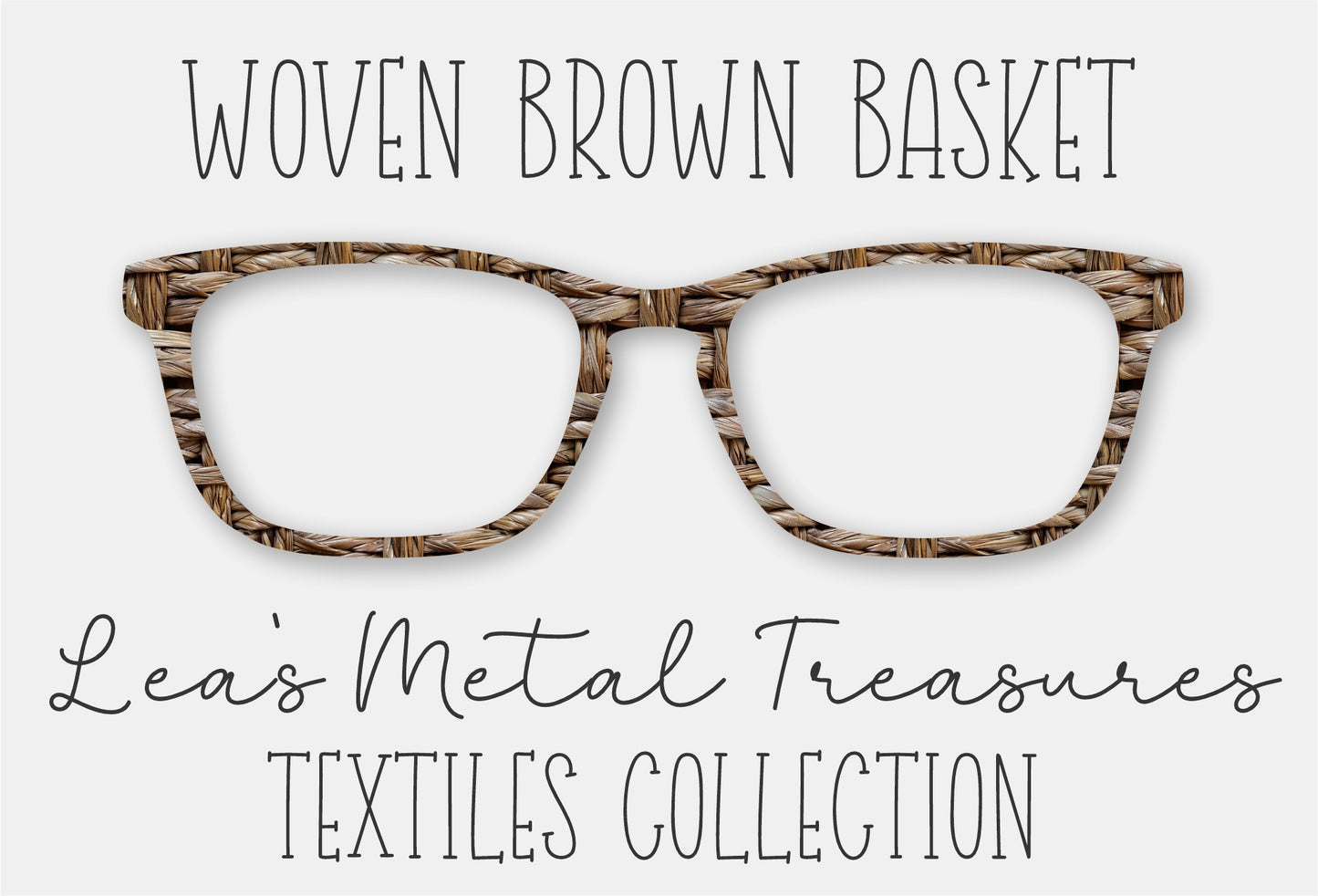 Woven Brown Basket Eyewear Frame Toppers COMES WITH MAGNETS