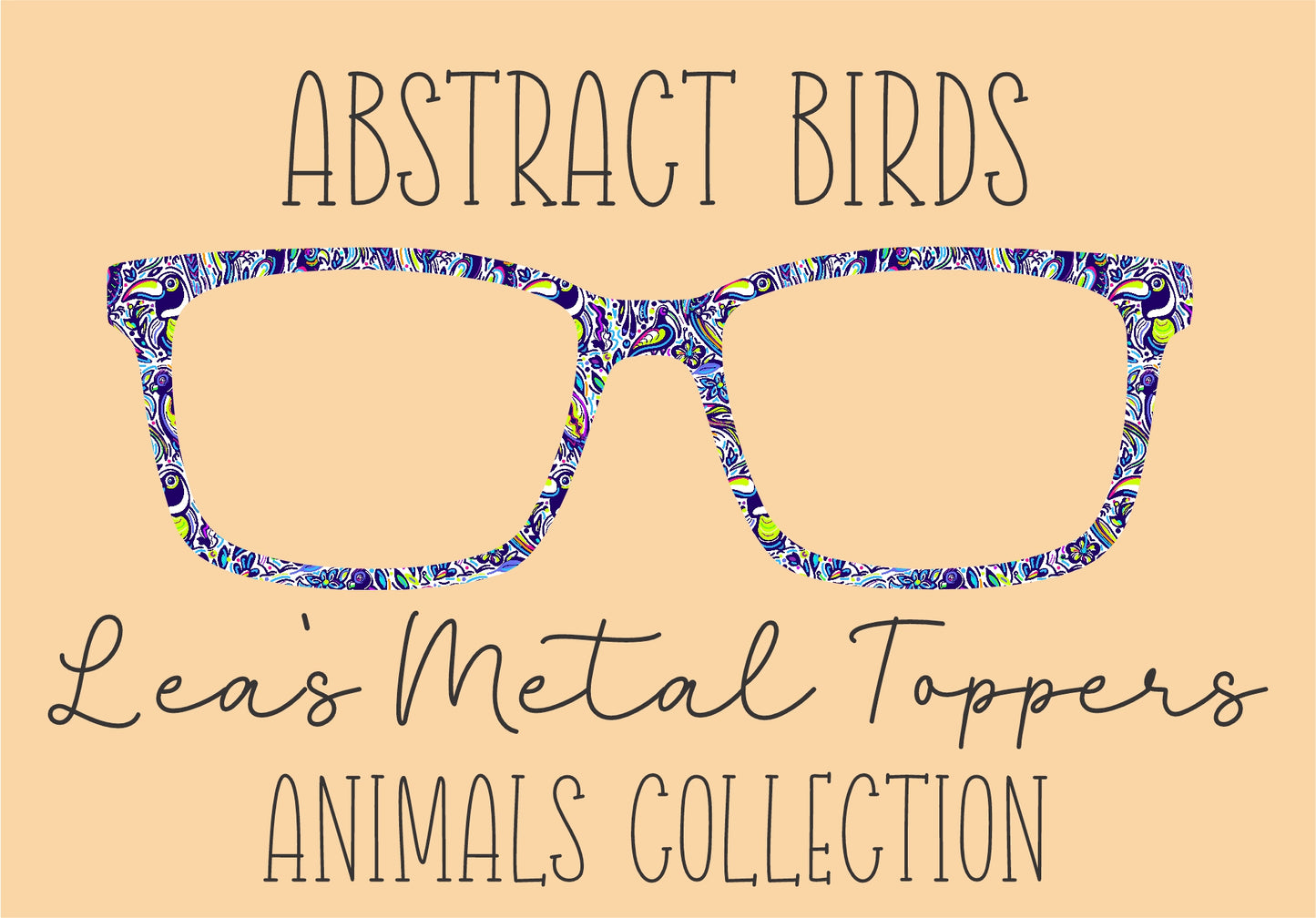 ABSTRACT BIRDS Eyewear Frame Toppers COMES WITH MAGNETS