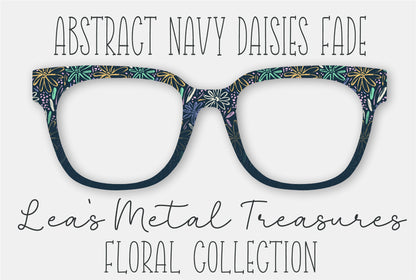 Abstract Navy Daisies Fade Eyewear Frame Toppers COMES WITH MAGNETS