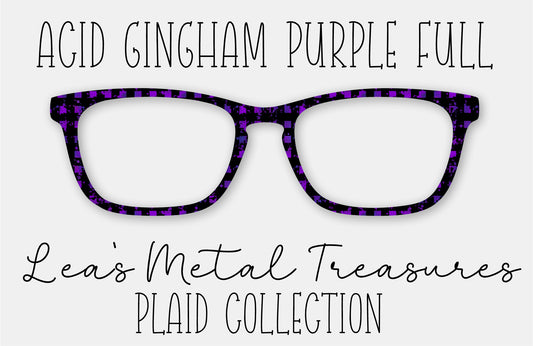 Acid Gingham Purple Full Eyewear Frame Toppers