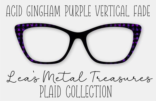 Acid Gingham Purple Vertical Fade Eyewear Frame Toppers