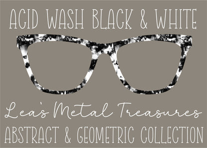 Acid Wash Black and White Magnetic Eyeglasses Topper