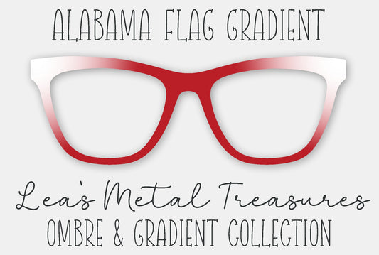 Alabama Flag Gradient Eyewear Frame Toppers