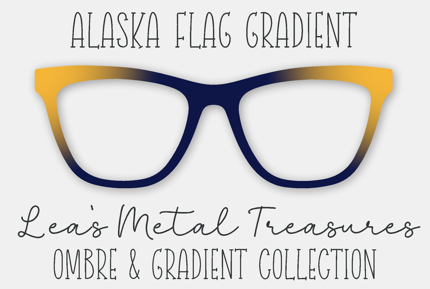 Alaska Flag Gradient Eyewear Frame Toppers