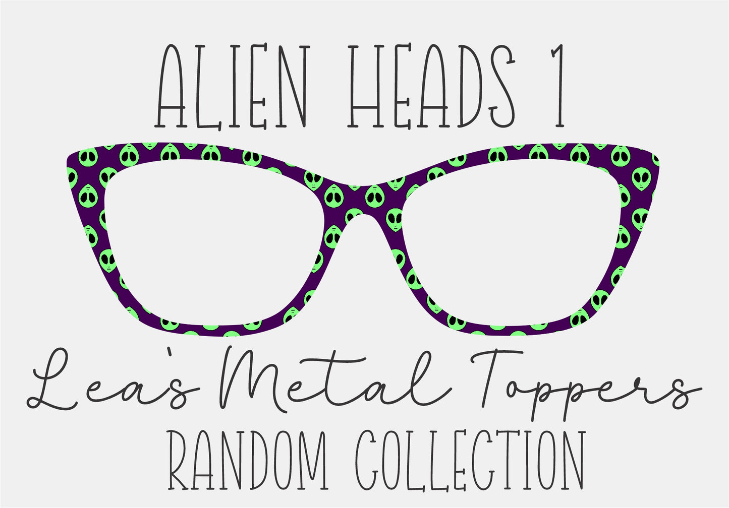 ALIEN HEADS 1 Eyewear Frame Toppers COMES WITH MAGNETS