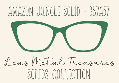 AMAZON JUNGLE SOLID 3B7A57 Eyewear Frame Toppers COMES WITH MAGNETS