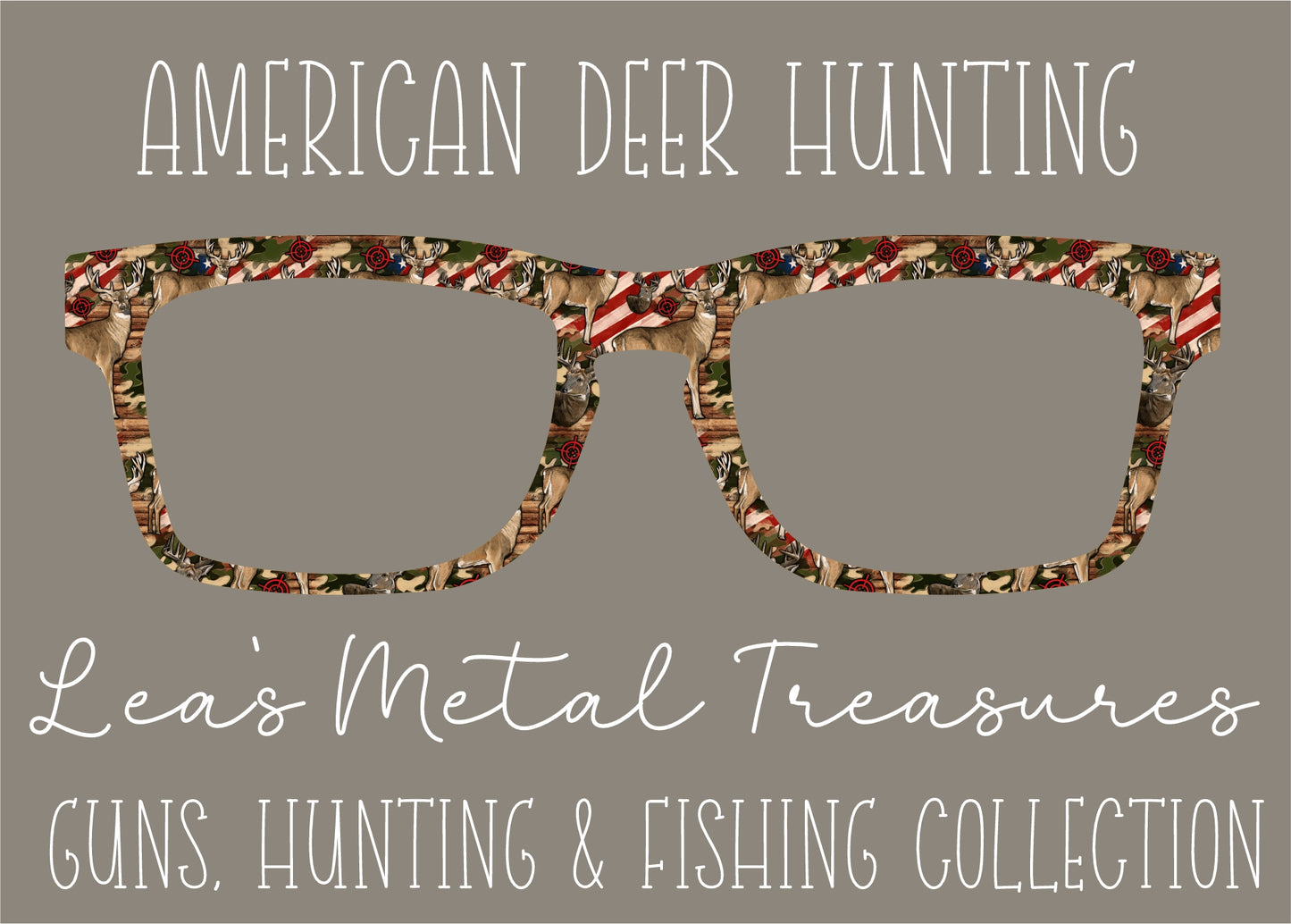 American Deer Hunting Printed Magnetic Eyeglasses Topper