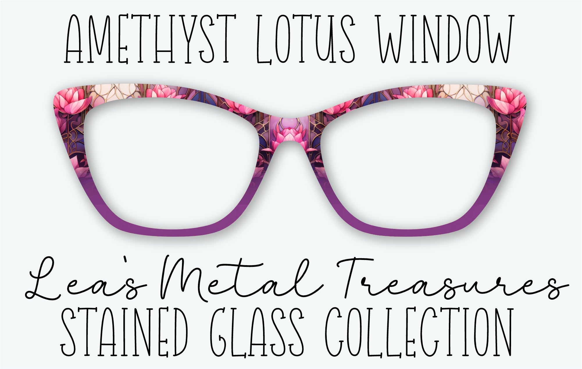 Amethyst Lotus Window Eyewear Frame Toppers – Twinkle Twinkle Tees