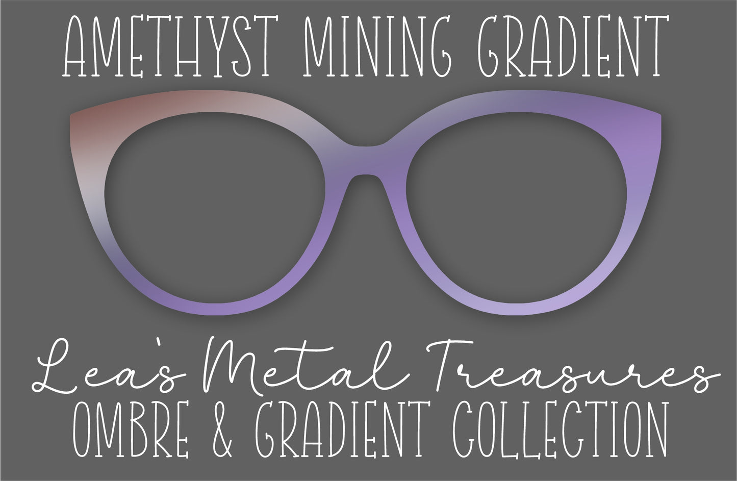 Amethyst Mining Gradient Eyewear Frame Toppers COMES WITH MAGNETS