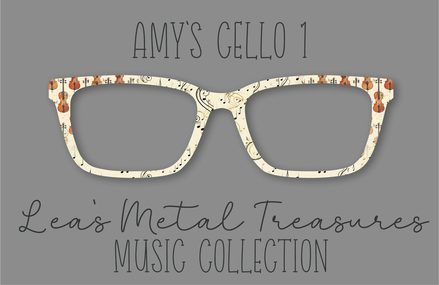 Amy's Cello 1 Eyewear Frame Toppers COMES WITH MAGNETS