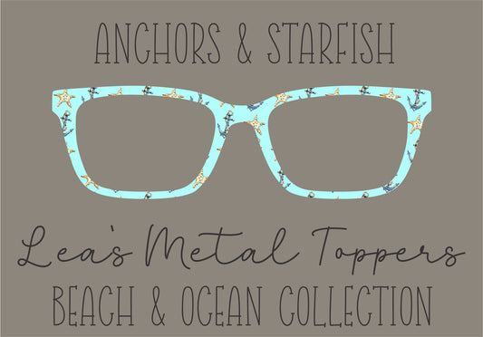 ANCHORS AND STARFISH Eyewear Frame Toppers COMES WITH MAGNETS