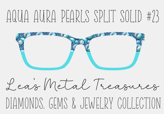 AQUA AURA PEARLS SOLID SPLIT Eyewear Frame Toppers COMES WITH MAGNETS