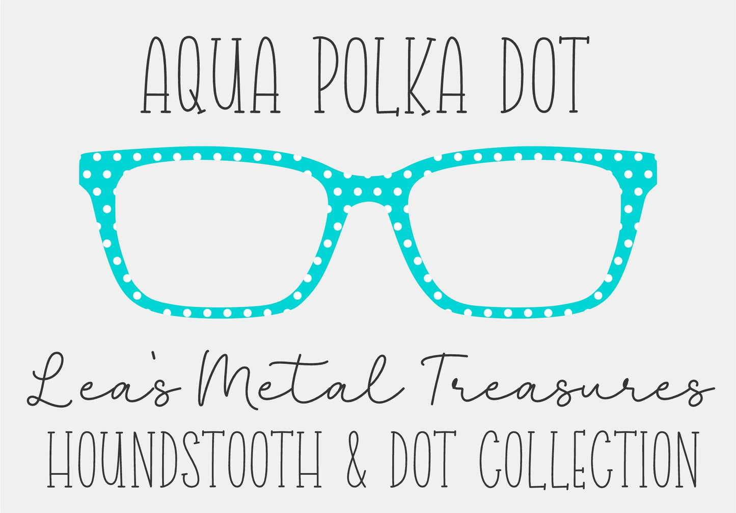 AQUA POLKADOT Eyewear Frame Toppers COMES WITH MAGNETS