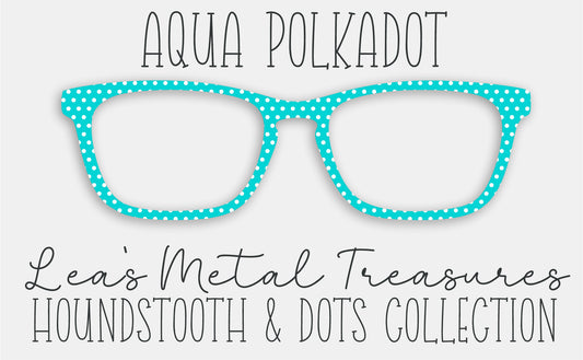 AQUA POLKADOT Eyewear Frame Toppers COMES WITH MAGNETS