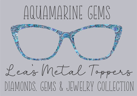 AQUAMARINE GEMS Eyewear Frame Toppers COMES WITH MAGNETS