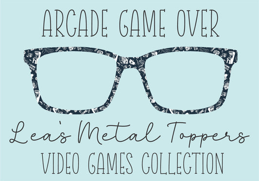 ARCADE GAME OVER Eyewear Frame Toppers COMES WITH MAGNETS