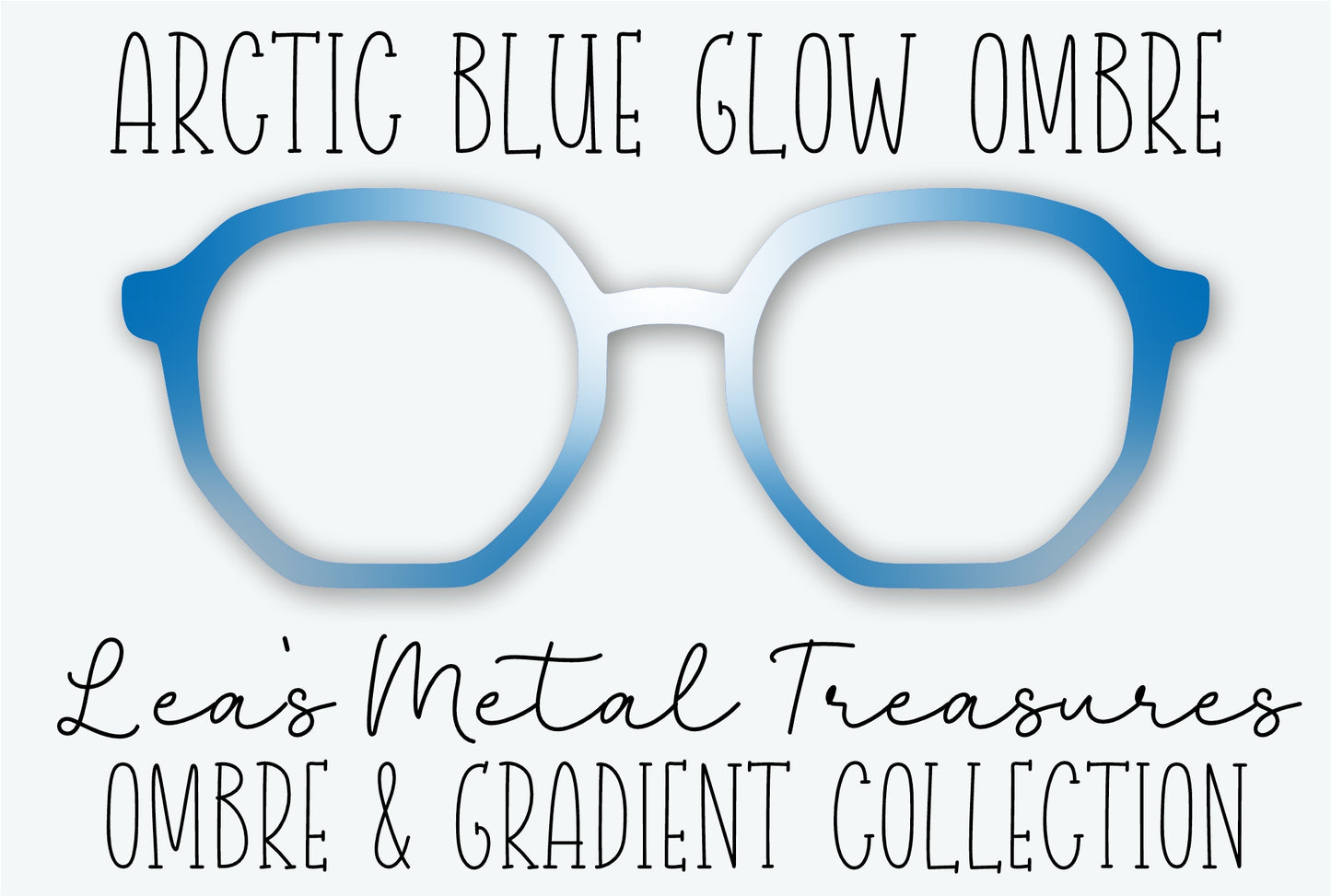 Arctic Blue Glow Ombre Eyewear Frame Toppers