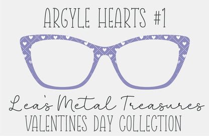 Argyle Hearts 1 Eyewear Frame Toppers COMES WITH MAGNETS