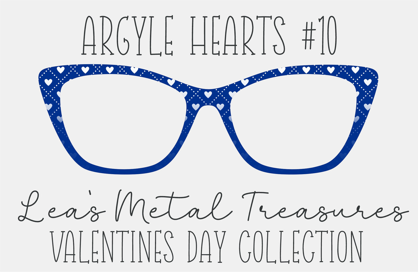 Argyle Hearts 10 Eyewear Frame Toppers COMES WITH MAGNETS