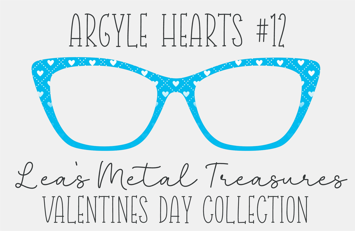 Argyle Hearts 12 Eyewear Frame Toppers COMES WITH MAGNETS