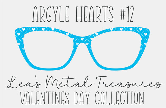 Argyle Hearts 12 Eyewear Frame Toppers COMES WITH MAGNETS