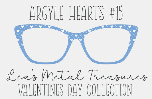 Argyle Hearts 15 Eyewear Frame Toppers COMES WITH MAGNETS