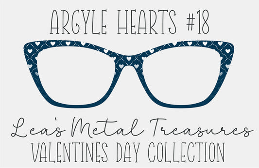 Argyle Hearts 18 Eyewear Frame Toppers COMES WITH MAGNETS