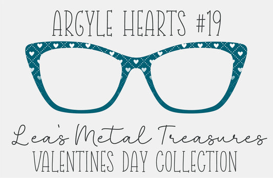 Argyle Hearts 19 Eyewear Frame Toppers COMES WITH MAGNETS