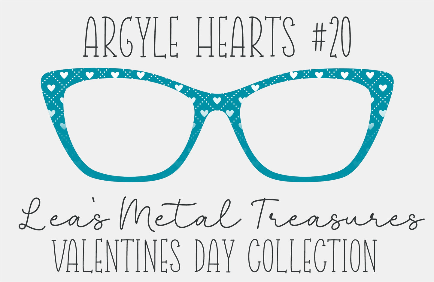 Argyle Hearts 20 Eyewear Frame Toppers COMES WITH MAGNETS