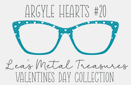 Argyle Hearts 20 Eyewear Frame Toppers COMES WITH MAGNETS