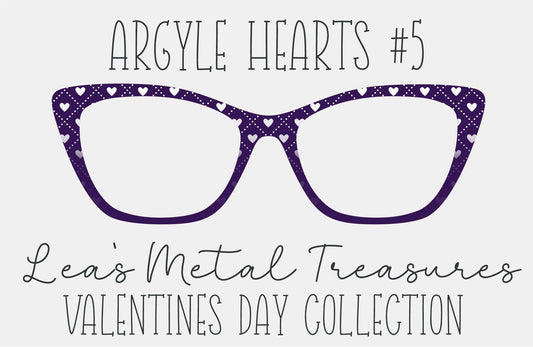 Argyle Hearts 5 Eyewear Frame Toppers COMES WITH MAGNETS